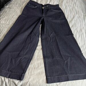 ASOS COLLUSION Wide-Leg Dark Blue Jeans